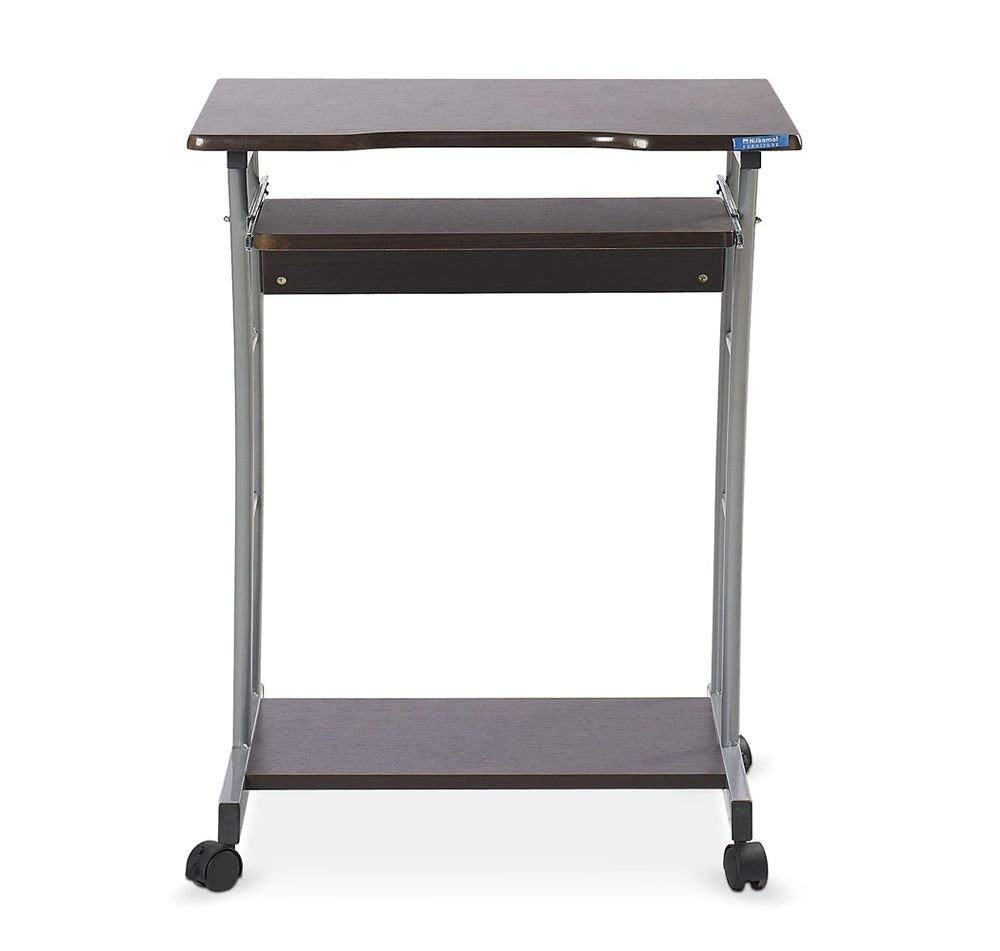 Nilkamal Leo Computer Trolley/Table (Black/Walnut Finish)