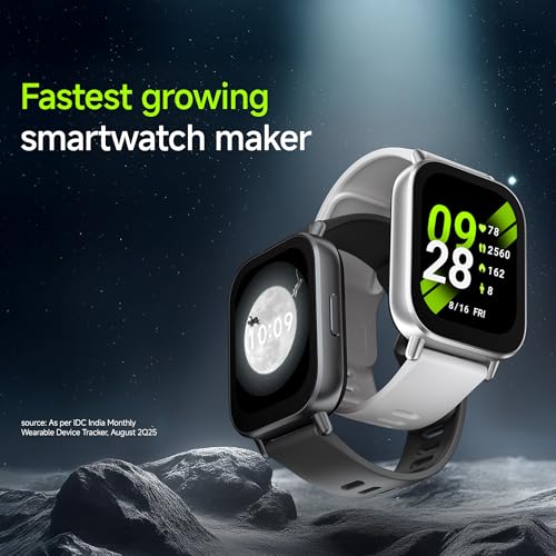 Redmi Watch 5 Active, 2" Display, Metal Body, 18 Day Battery, Bluetooth Calling, Advanced AI Noise Cancellation, Alexa, Matte Silver