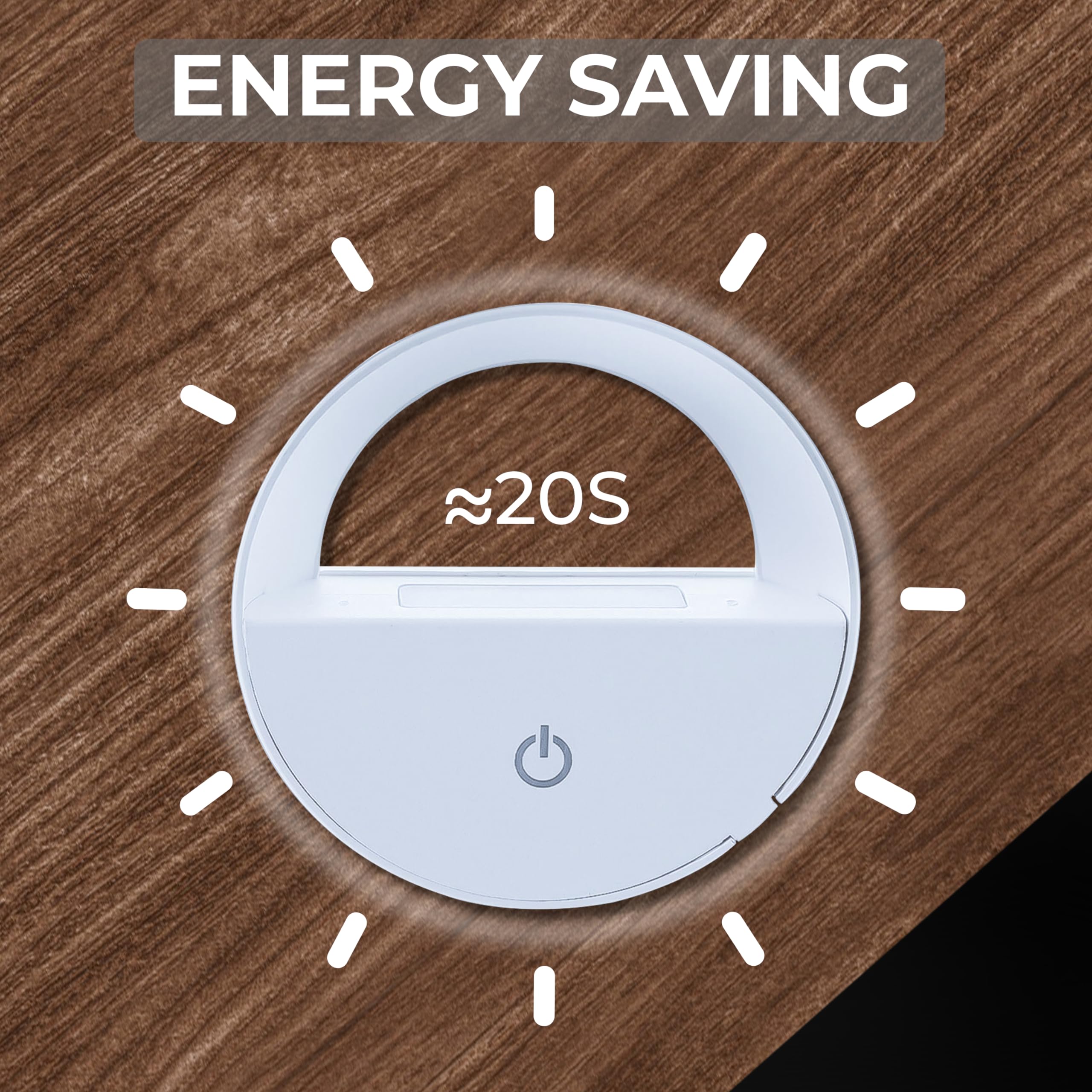 Robustt Sensor Night Light - Pack of 1 | Round Shape | White LED Light | ABS Material | Automatic On/Off | Night Light for Bedroom | Smart Light Sensor