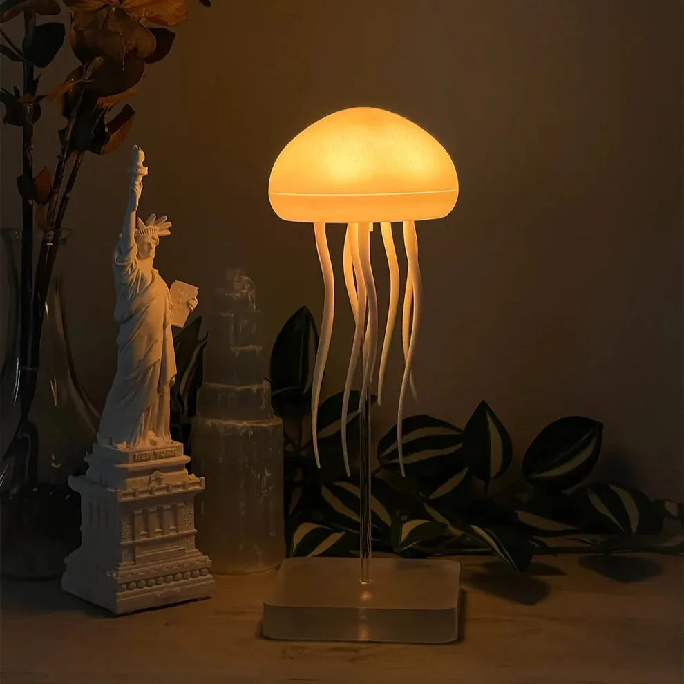 Warm Jellyfish Night Light Lamp | Soft Ambient Glow Mood Light for Home Decor