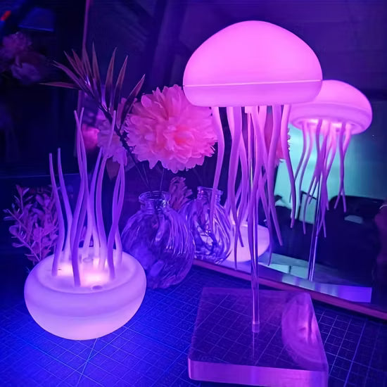 Warm Jellyfish Night Light Lamp | Soft Ambient Glow Mood Light for Home Decor