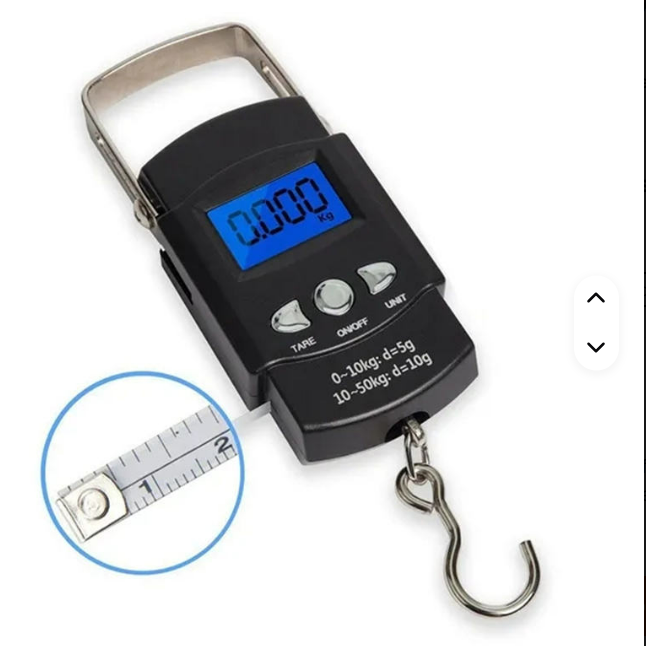 Portable Digital Fishing Scale - Lightweight Electronic Luggage Scale With Lcd Display - Measures up to - Perfect for Travel