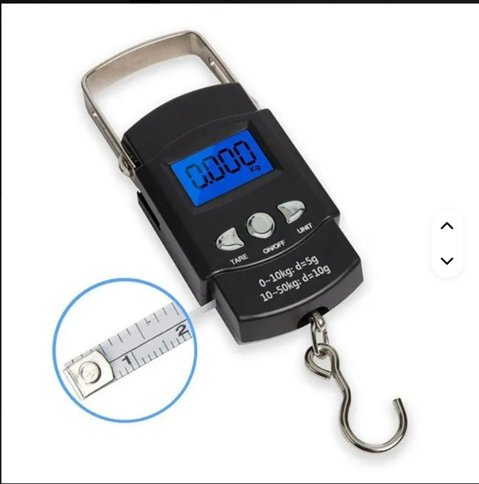 Portable Digital Fishing Scale - Lightweight Electronic Luggage Scale With Lcd Display - Measures up to - Perfect for Travel