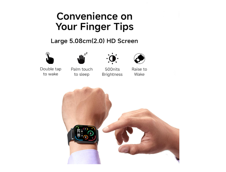 Redmi Watch 5 Active, 2" Display, Metal Body, 18 Day Battery, Bluetooth Calling, Advanced AI Noise Cancellation, Alexa, Matte Silver