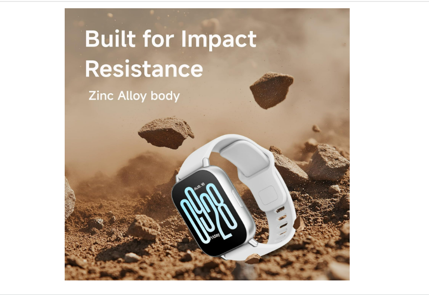 Redmi Watch 5 Active, 2" Display, Metal Body, 18 Day Battery, Bluetooth Calling, Advanced AI Noise Cancellation, Alexa, Matte Silver