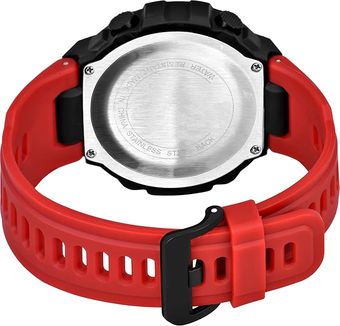 Shocknshop Digital Sports Stylish Multifunctional Electronic LED Black Dial Wrist Watch for Men Boys -WCH78