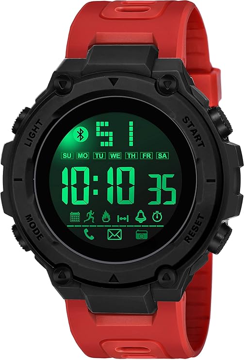 Shocknshop Digital Sports Stylish Multifunctional Electronic LED Black Dial Wrist Watch for Men Boys -WCH78