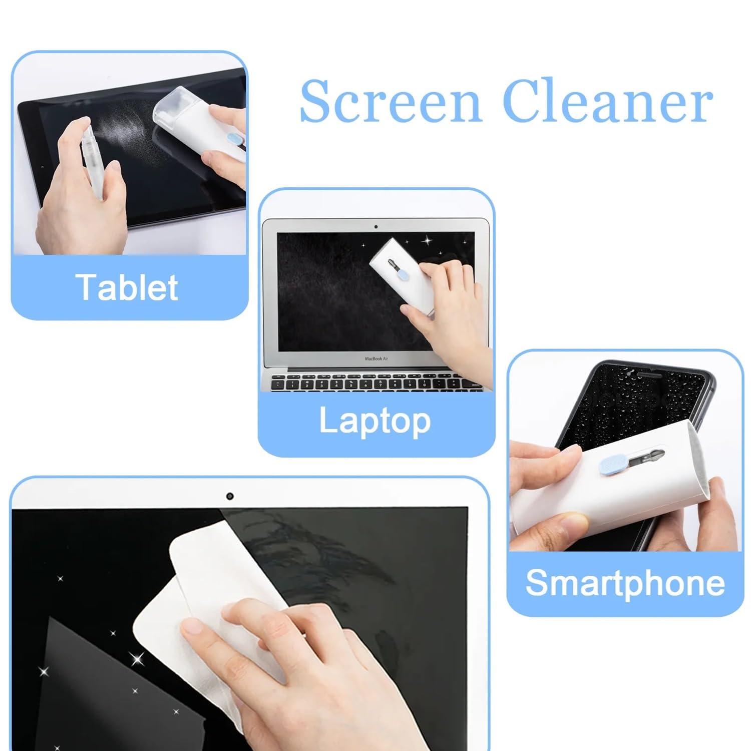 7 in 1 Electronic Cleaner kit | Cleaning Kit for iPad | iPhone | Airpods | Monitor Screen | Keyboard - Image 3
