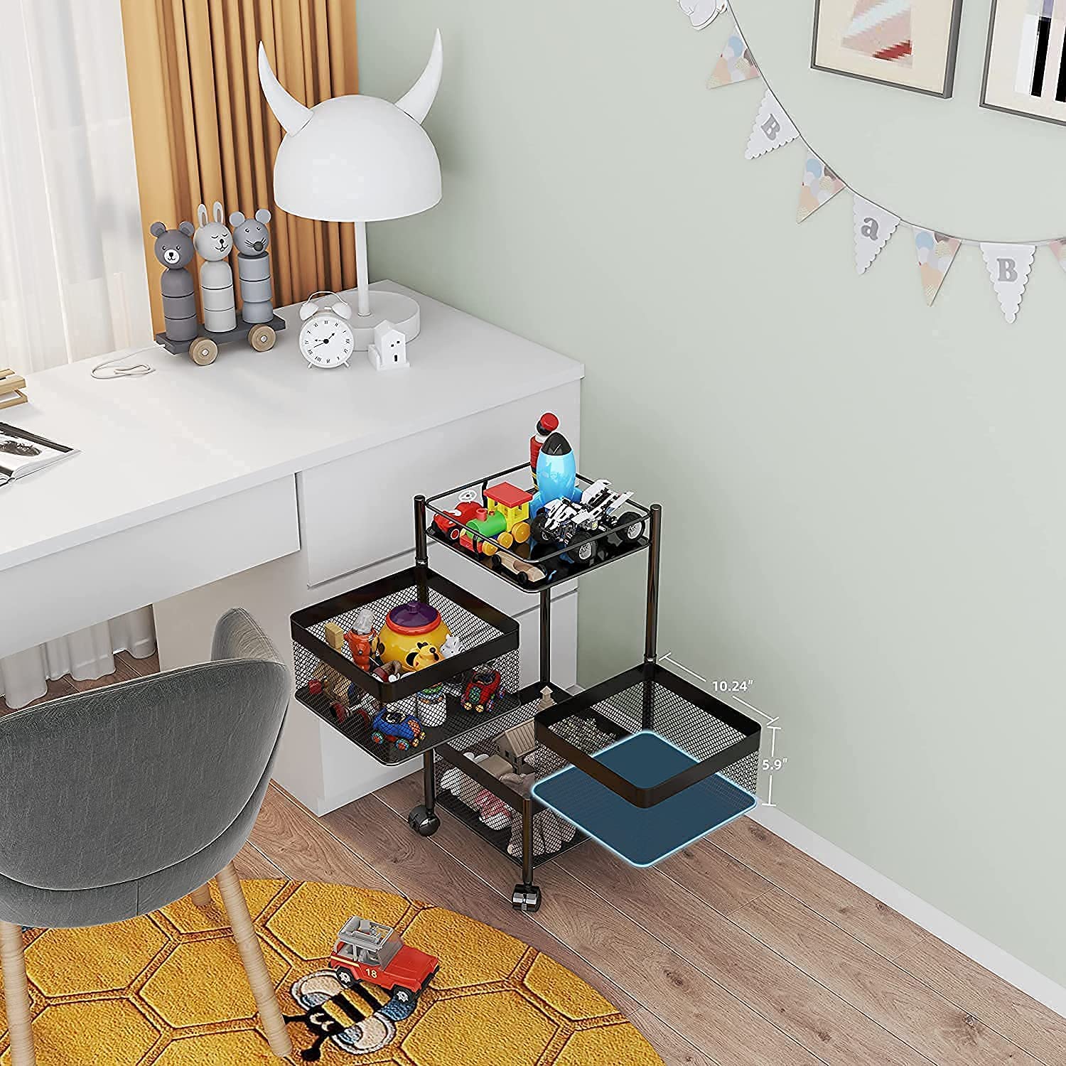 Kitchenwell Metal Multi-Purpose Trolley Storage Organizer and Kitchen Accessories Items for Kitchen Storage - Image 2