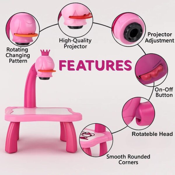 Drawing Projector Table Set 24 Patterns Led Magic Doodle Board Kit for ...