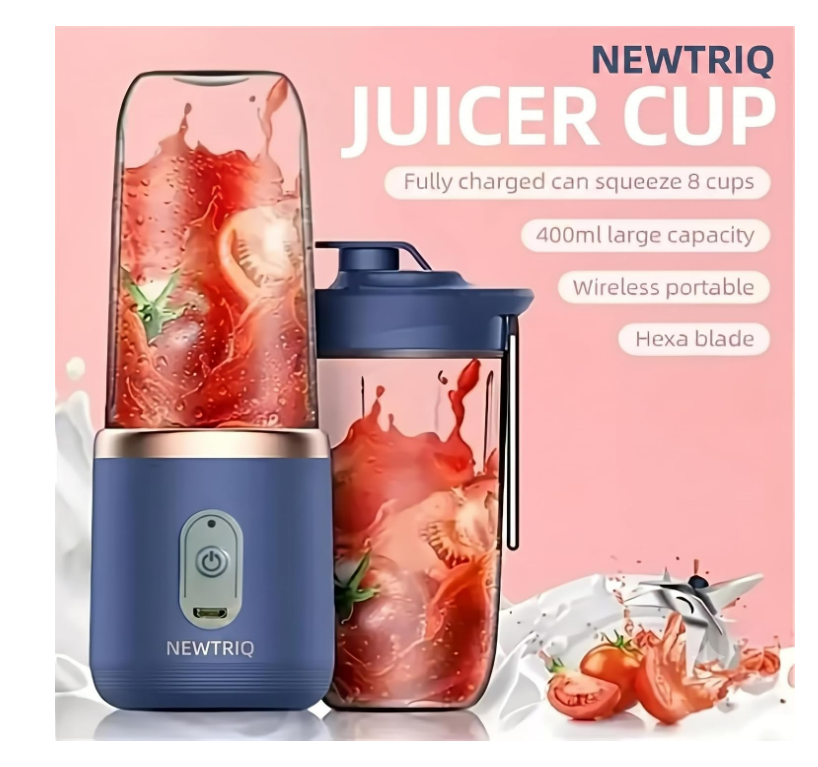 Portable Blender Electric Juicers Fruit Mixers USB Rechargeable Smoothie Mini Personal Juicer 6 Blades 3Gears With 1500 Mah Rechargeable Battery-Smoothie Blender - Image 4
