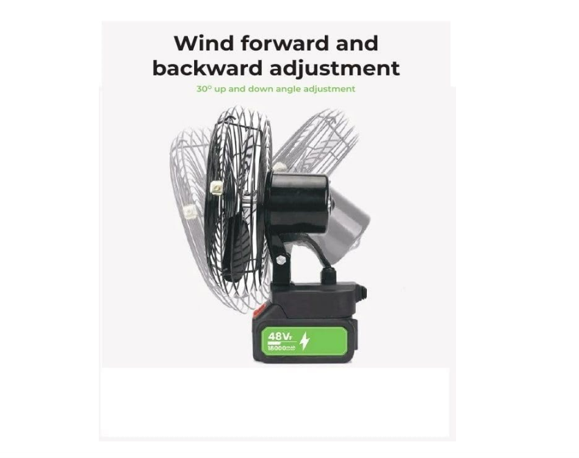 Portable Rechargeable High-Power Adjustable Electric Fan,1Battery,37V Lithium Battery-Powered Fan, Portable Table Fan For Home, Office, Travel, Picnic, Outdoor - Image 6