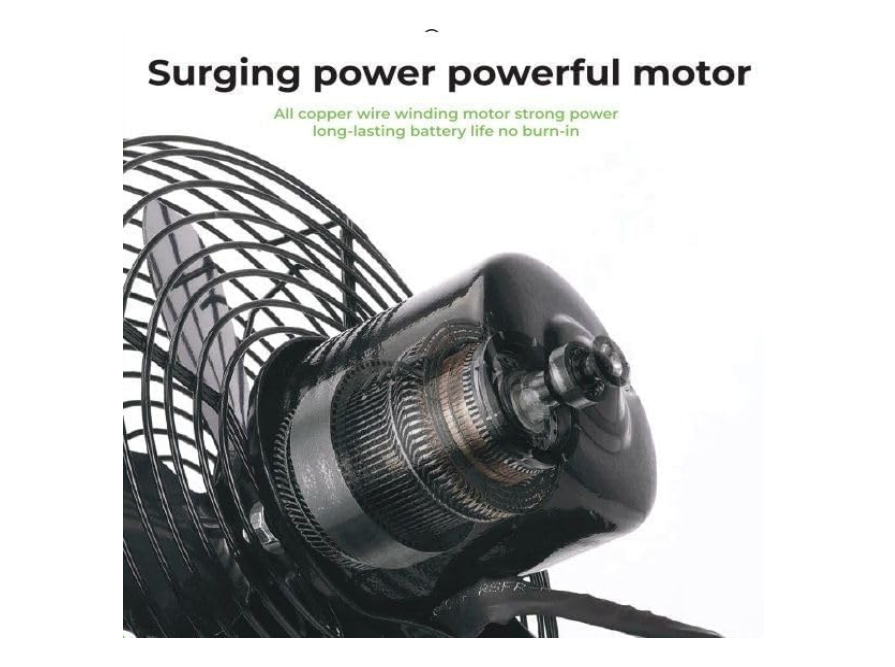 Portable Rechargeable High-Power Adjustable Electric Fan,1Battery,37V Lithium Battery-Powered Fan, Portable Table Fan For Home, Office, Travel, Picnic, Outdoor - Image 5